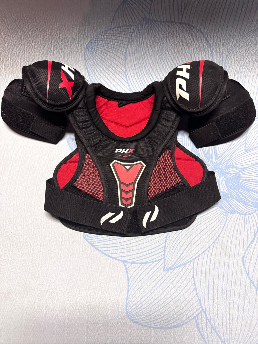 PHX Red & Black Shoulder Pads | Youth Meduim